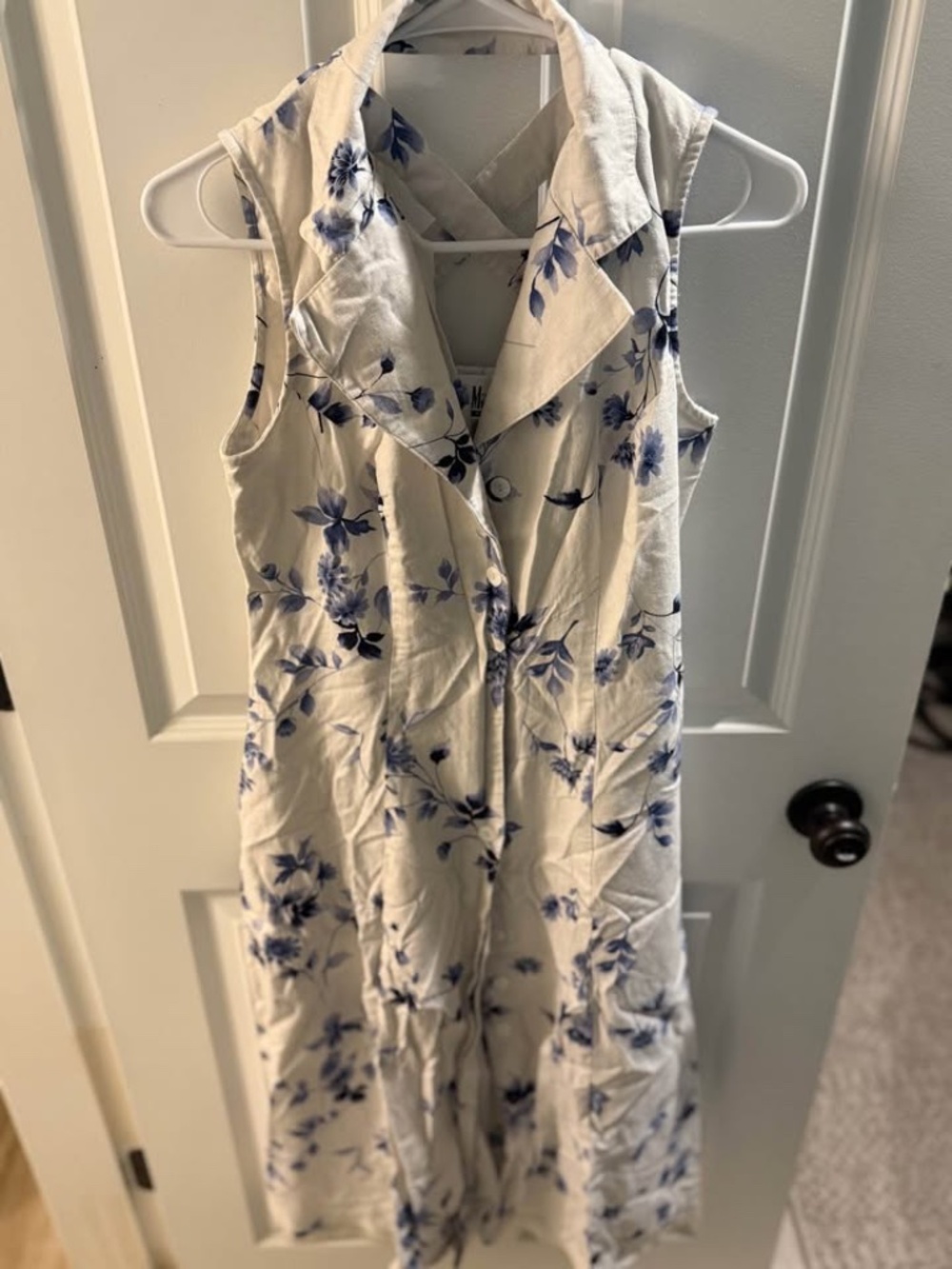 Sleeveless Summer Linen Midi Dress